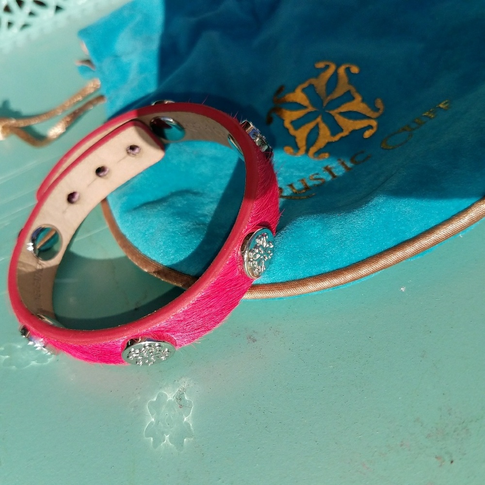 OG Rustic Cuff Neon Pink Meagen Wrap Bracelet